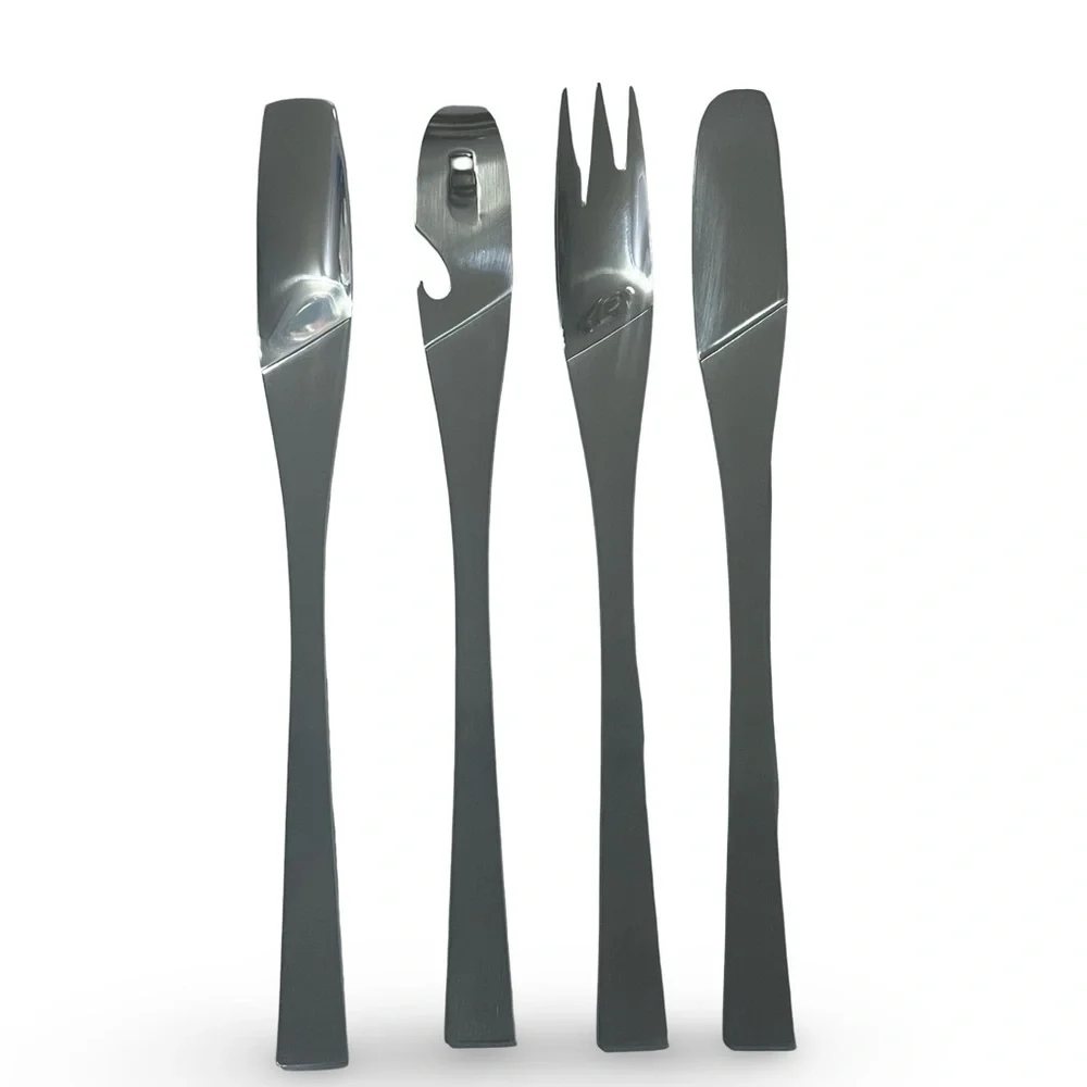 Vintage MCM Arthur Salem Stainless Steel Bar Accessories Set